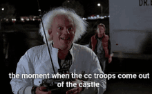 clash of clans the moment when the cc troops come out of the castle smile