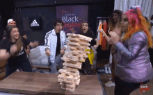 falling jenga collapsing game over lost