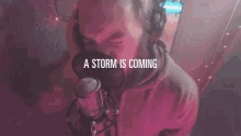 Storm Is Coming Recording GIF - Storm Is Coming Recording Singing GIFs