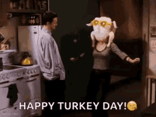 Friends Happy Thanksgiving GIF - Friends Happy Thanksgiving Turkey Head GIFs