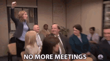 No More Meetings Pam Beesly GIF - No More Meetings Pam Beesly Jenna Fischer GIFs