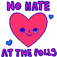 No Hate At The Polls Election2020 Sticker - No Hate At The Polls No Hate Polls Stickers