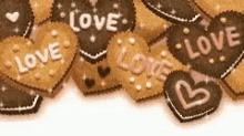 love hearts biscuits sparkle shining