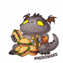 herowars herowarsmobile chabba eating hungry