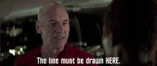 Captain Picard The Line Must Be Drawn Here GIF - Captain Picard The Line Must Be Drawn Here This Far GIFs
