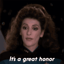 Its A Great Honor Deanna Troi GIF - Its A Great Honor Deanna Troi Star Trek GIFs