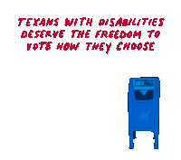Texans With Disabilities Mailbox Sticker - Texans With Disabilities Mailbox Freedom To Vote How They Choose Stickers