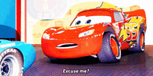 Cars Lightning Mcqueen GIF - Cars Lightning Mcqueen Excuse Me GIFs