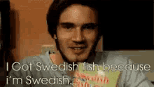 Pewdiepie Swedish GIF - Pewdiepie Swedish Fish GIFs