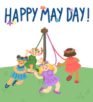 May Day Flowers Sticker - May Day Flowers Flower Crown Stickers