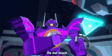 transformers shockwave do not touch dont touch no touching