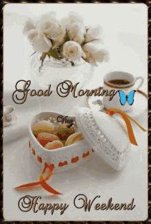 Good Morning Flowers GIF - Good Morning Flowers Coffee GIFs
