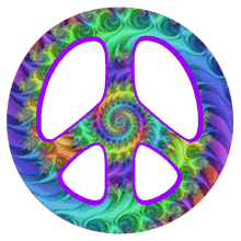 peace symbol colorful trippy psychedelic