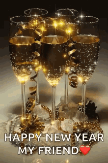 Happy New Year Champagne GIF - Happy New Year Champagne Animated Text GIFs