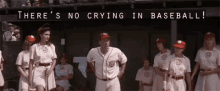 Theres No Crying In Baseball GIF - Tomhanks Baseball Aleagueoftheirown GIFs