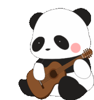 Guitar Ukulele Sticker - Guitar Ukulele Panda Stickers