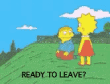 Ready To Leave? GIF - Ready To Leave The Simpsons Im Out GIFs