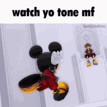 Mickey Watch Yo Tone GIF - Mickey Watch Yo Tone Watch Yo Tone Mf GIFs