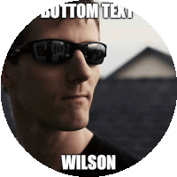 Bottom Text Spin Sticker - Bottom Text Spin Wilson Stickers