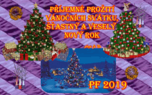 happy new year christmas trees