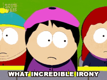 What Incredible Irony Wendy Testaburger GIF - What Incredible Irony Wendy Testaburger Eric Cartman GIFs