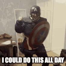 I Could Do This All Day Captain America GIF - I Could Do This All Day Captain America Marvel GIFs