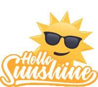 Hello Sunshine Summer Fun Sticker - Hello Sunshine Summer Fun Joypixels Stickers