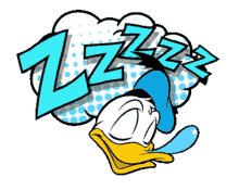 disney donald duck zzz sleep snore