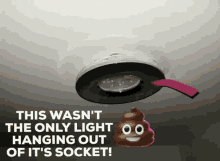 Light Hanging From Socket Poop GIF - Light Hanging From Socket Poop Emoji GIFs