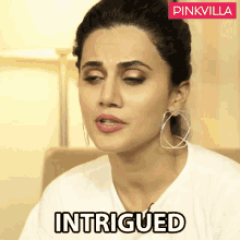 Intrigued Taapsee Pannu GIF - Intrigued Taapsee Pannu Pinkvilla GIFs