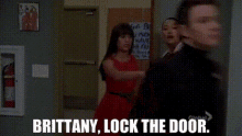 Glee Santana Lopez GIF - Glee Santana Lopez Brittany Lock The Door GIFs