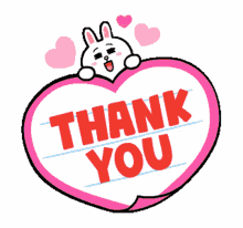 thanks thank you happy cony thank sticker