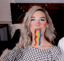 Puking Rainbow Makeup Snapchat Filter GIF - Puking Rainbow Makeup Makeup Snapchat Filter GIFs