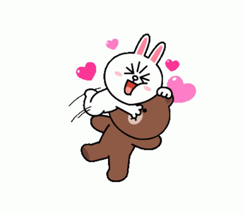 Love Brown And Cony GIF - Love Brown And Cony Hearts - Discover & Share...