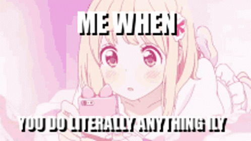 Ily Cute GIF - Ily Cute Anime Girl Smiling At Phone - Discover & Share GIFs