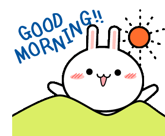 Kawaii Bunny Morning Sticker - Kawaii Bunny Morning - Discover & Share GIFs
