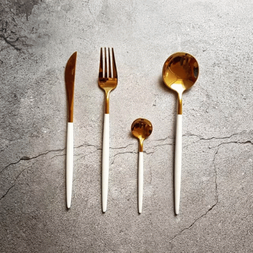 Cutlery Gold Forks GIF - Cutlery Gold Forks Flowers - Discover & Share GIFs