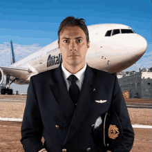 Alitalia Pilot GIF - Alitalia Pilot Serious Face GIFs