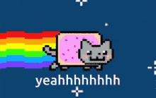 Nyan Cat Flying GIF - Nyan Cat Flying Yeah GIFs
