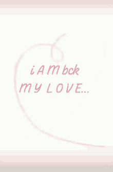 Love I Am Back GIF - Love I Am Back My Love GIFs