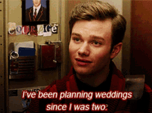 Glee Kurt Hummel GIF - Glee Kurt Hummel Ive Been Planning Weddings Since I Was Two GIFs