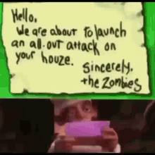 Plants Vs Zombies All Out Attack GIF - Plants Vs Zombies All Out Attack Letter GIFs