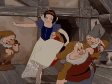 Snow White Seven Dwarfs GIF - Snow White Seven Dwarfs Dancing GIFs