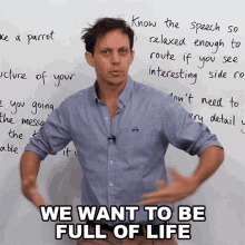 We Want To Be Full Of Life Benjamin GIF - We Want To Be Full Of Life Benjamin Learn English With Benjamin GIFs