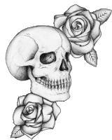 Skull Flower Sticker - Skull Flower Love You To Death Stickers
