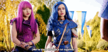 Mal And Evie Weve Been Through A Lot Together GIF - Mal And Evie Weve Been Through A Lot Together Descendants2 GIFs