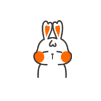 White Rabbit Sticker - White Rabbit Thinking Stickers