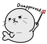 Cute Disappointed Sticker - Cute Disappointed Disapproved Stickers