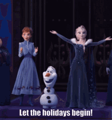 Olafs Frozen Adventure Let The Holidays Begin GIF - Olafs Frozen Adventure Let The Holidays Begin Princess Anna GIFs