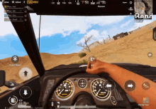 turning the wheel driving into the bushes bad driver video games desert